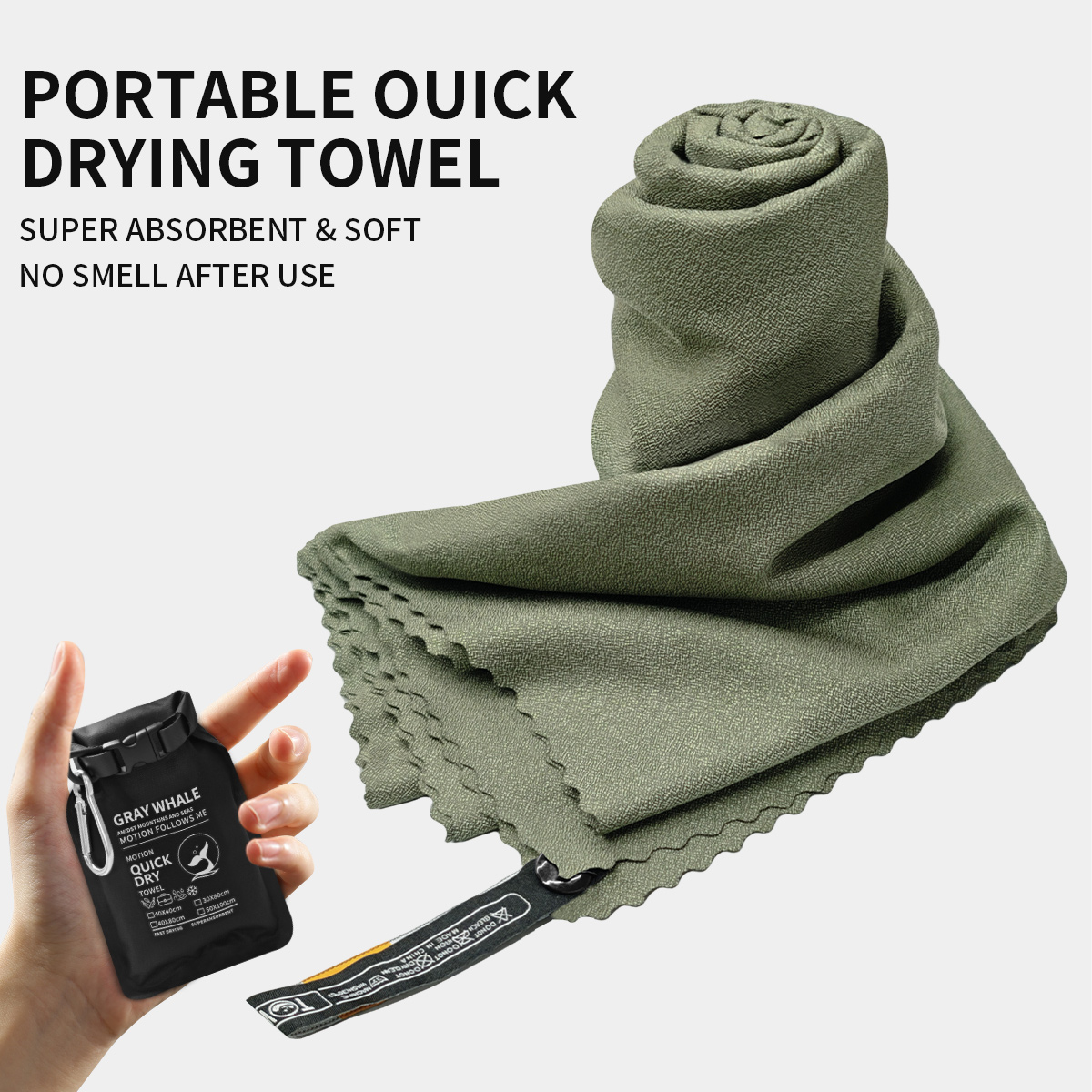 Beach Towel Large - Schnell trocknendes Handtuch – super saugfähiges,