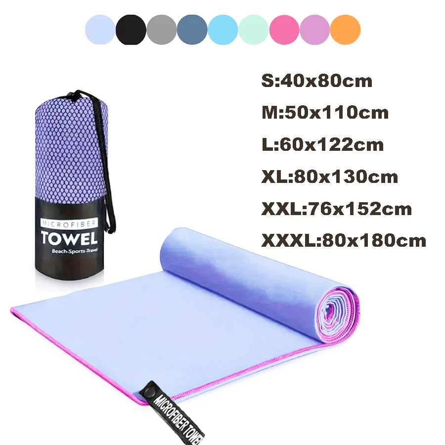 Beach Towel Large - Schnell trocknendes Sporthandtuch, Schwimmen, Fitnessstudio, Fitness,