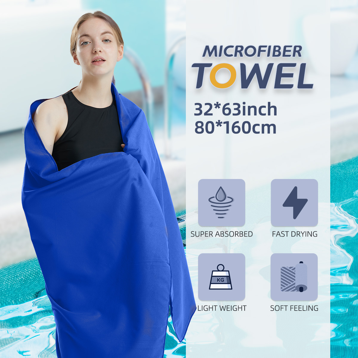 Beach Towel Large - Mikro faser tuch schnell trocknendes Handtuch