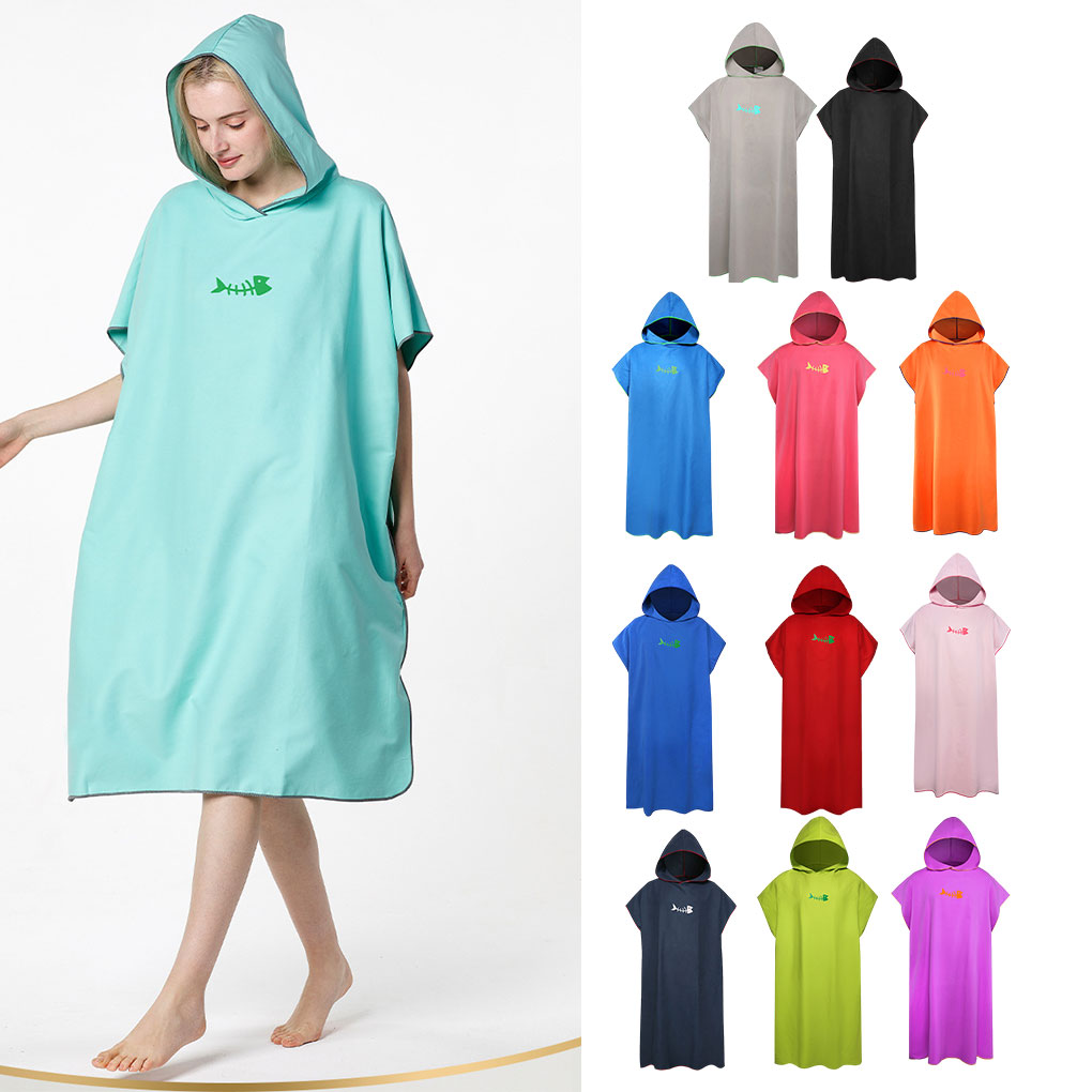 Beach Towel Large - Kapuzenhandtuch, Poncho, Handtuch für Erwachsene, ärmellos,