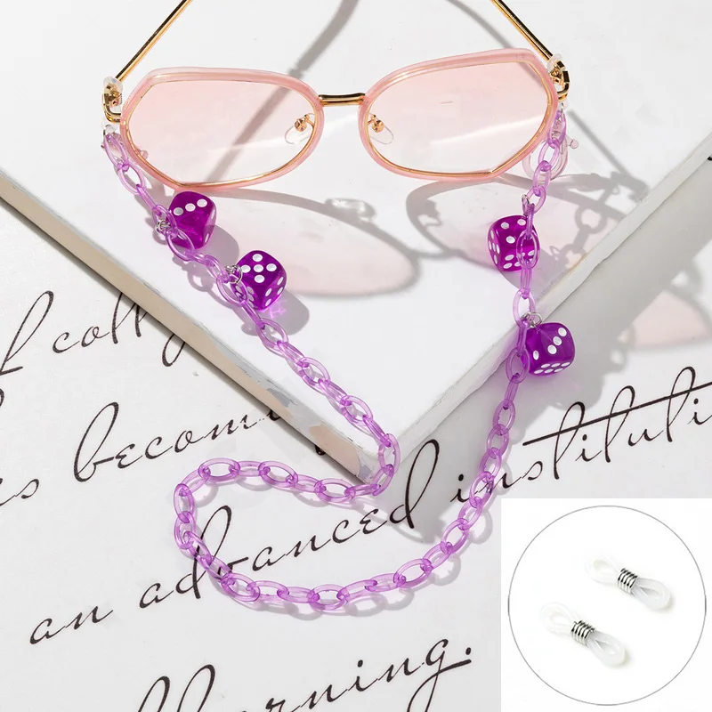 Neue trendige Würfel bunte Acr – Sunglass Retainer Cord Bewertung und Preis